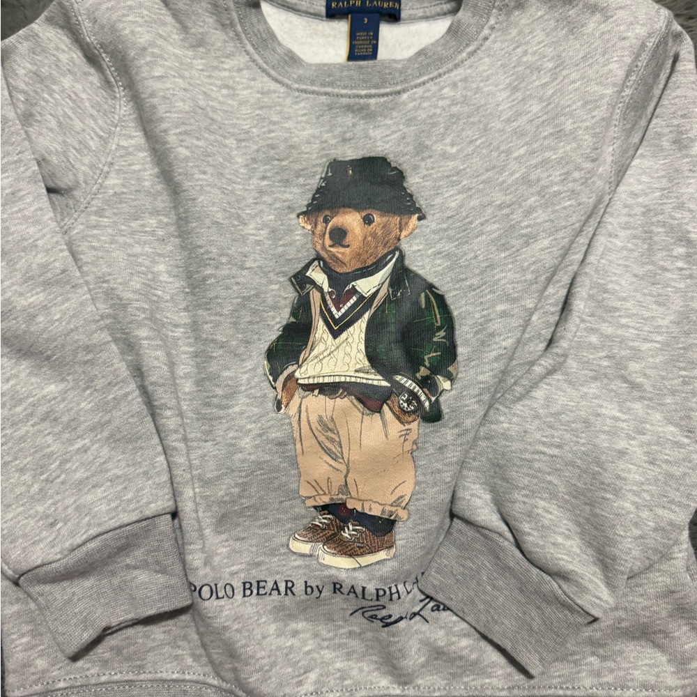 Ralph Lauren Gray Polo Bear Sweater 3T boys